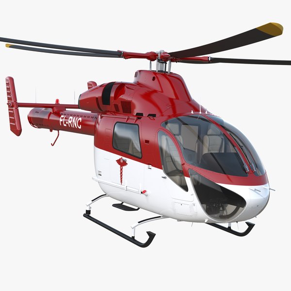 3D air ambulance helicopter md