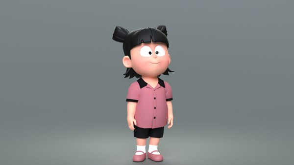 3D Girl Cartoon Character model