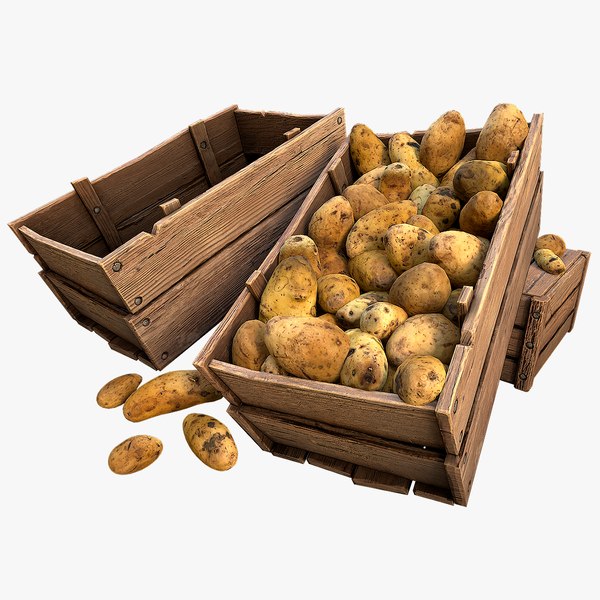 3D Potato Box Crate Stand