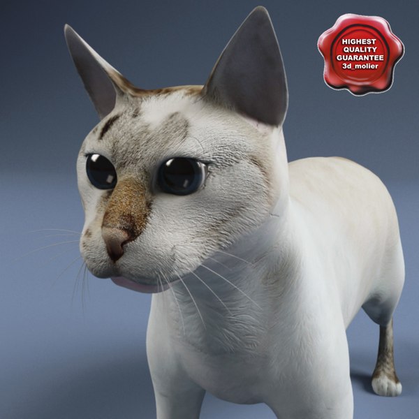 cat modelled 3d 3ds