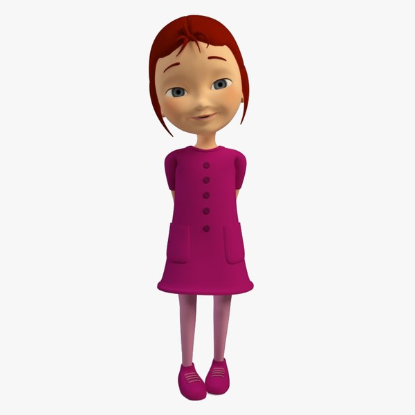 3d ma cartoon character girl