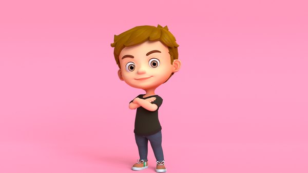 cartoon boy character model