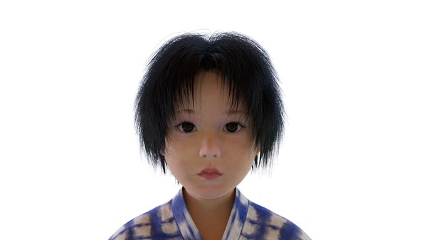 A Child character in a Kimono LITTLE KANO 3D model