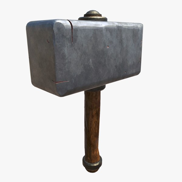 3D model stylized hammer