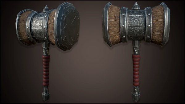 3D stylazed hammer model