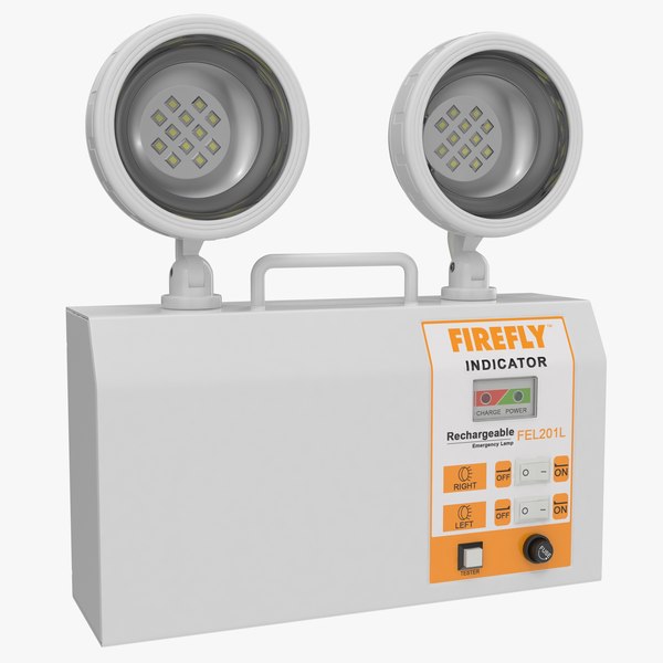 Rechargeable Twin LED Emergency Lamp FIREFLY FEL201L 3D model