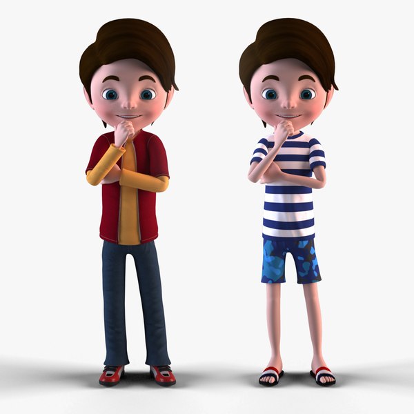 Cartoon Boy Rigged 3D model