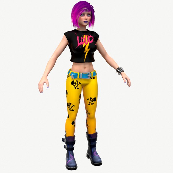 Rock Girl 3D model