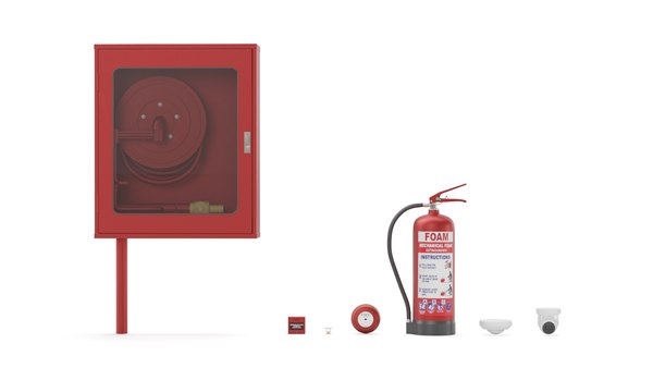 Fire Fighting System and security System 3D model