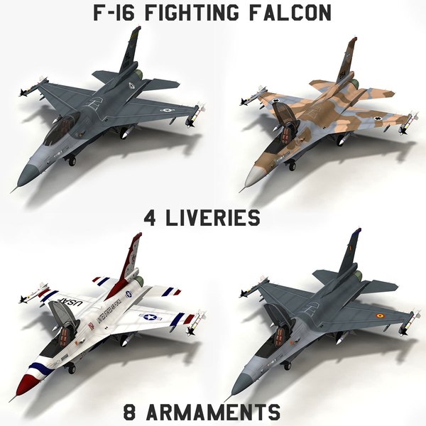 3ds Georgia home boy f-16 combat-ready falcon jet-black fighter