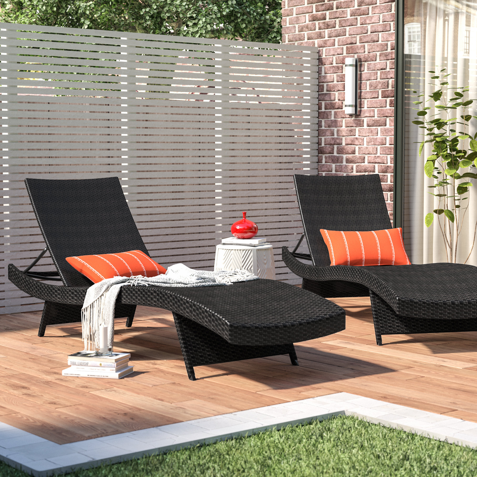 Devoko PE Rattan Wicker Patio Chairs, 3-Piece